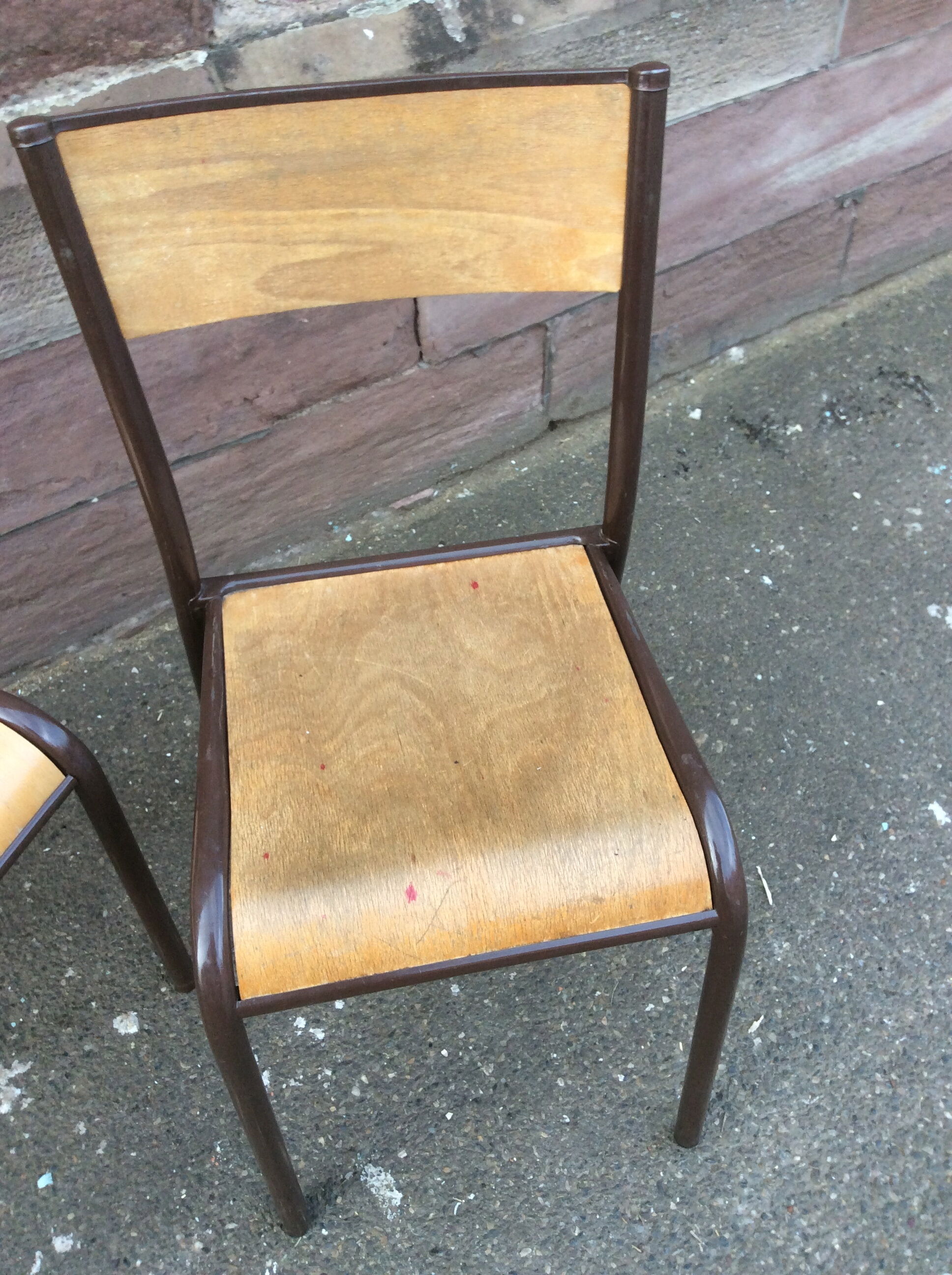 Pair of vintage Mullca school chairs