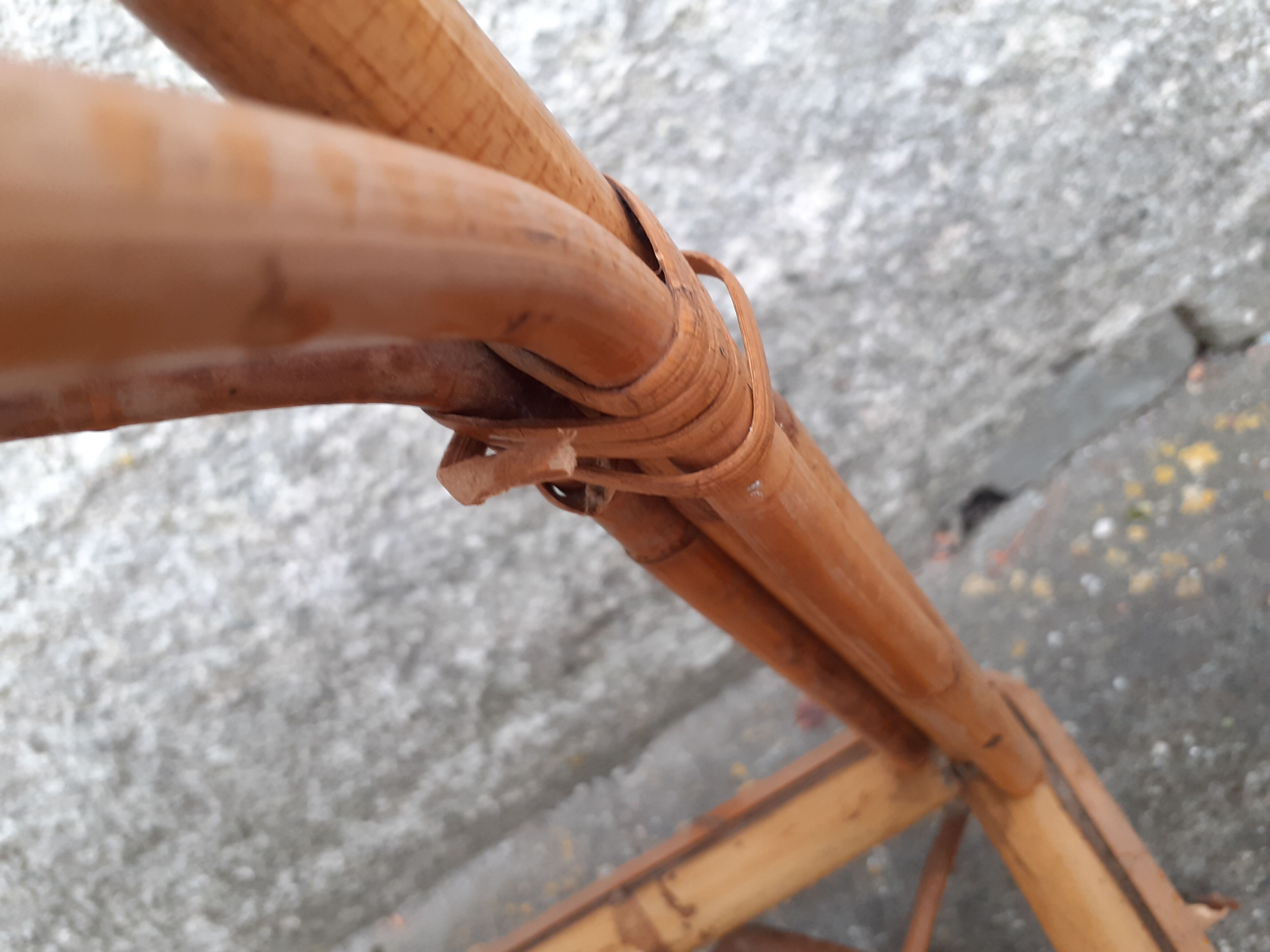Vintage rattan side table