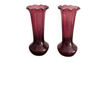 Paire Vase Soliflore - violet