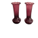 Pair of Trumpet Shaped Soliflore Vases, Purple, Mid Century, Italy, Empoli