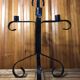 Old candlestick 5 lights candle holders black wrought iron vintage #a577