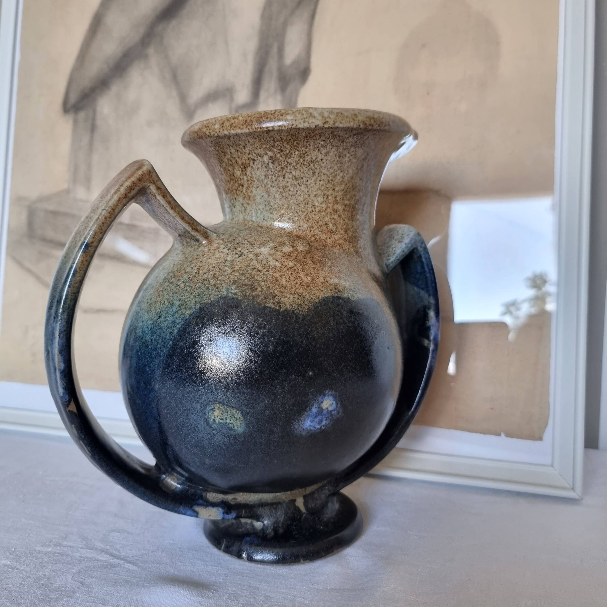 Avant-garde French ceramic pitcher from the 1960s - A simple design