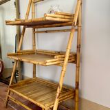 Bamboo folding shelf