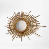 Ortf rattan sun mirror from the 60s