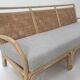3-seater rattan and canning sofa