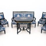 A unique, historic living room set - Hans Makart, Austria, first half of th
