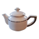 Art Deco teapot in white porcelain and platinum