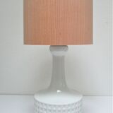 White porcelain lamp foot design geometric decoration 70s
