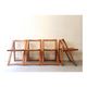 set of 4 italian wooden folding chairs by Aldo Jacober, design 1960 - 1970