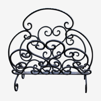 Wrought iron magazine rack