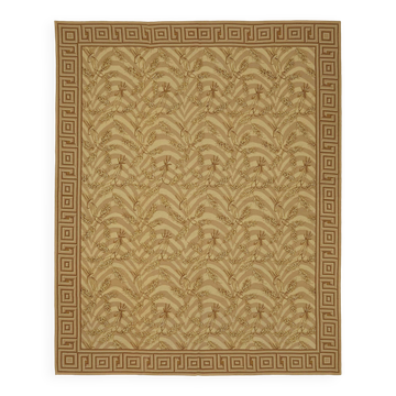 Tapis kilim en point de croix vintage fait main 244 cm x 303 cm