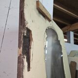 Old glass shop door in oak