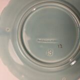 Series of 9 dessert plates in Majolica slip Faience of Sarreguemines