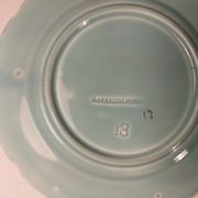 Series of 9 dessert plates in Majolica slip Faience of Sarreguemines