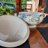 Old iron clay soup tureen manufactured by LG model Pavots