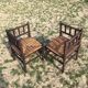 Pair of mulched corner chairs 1930
