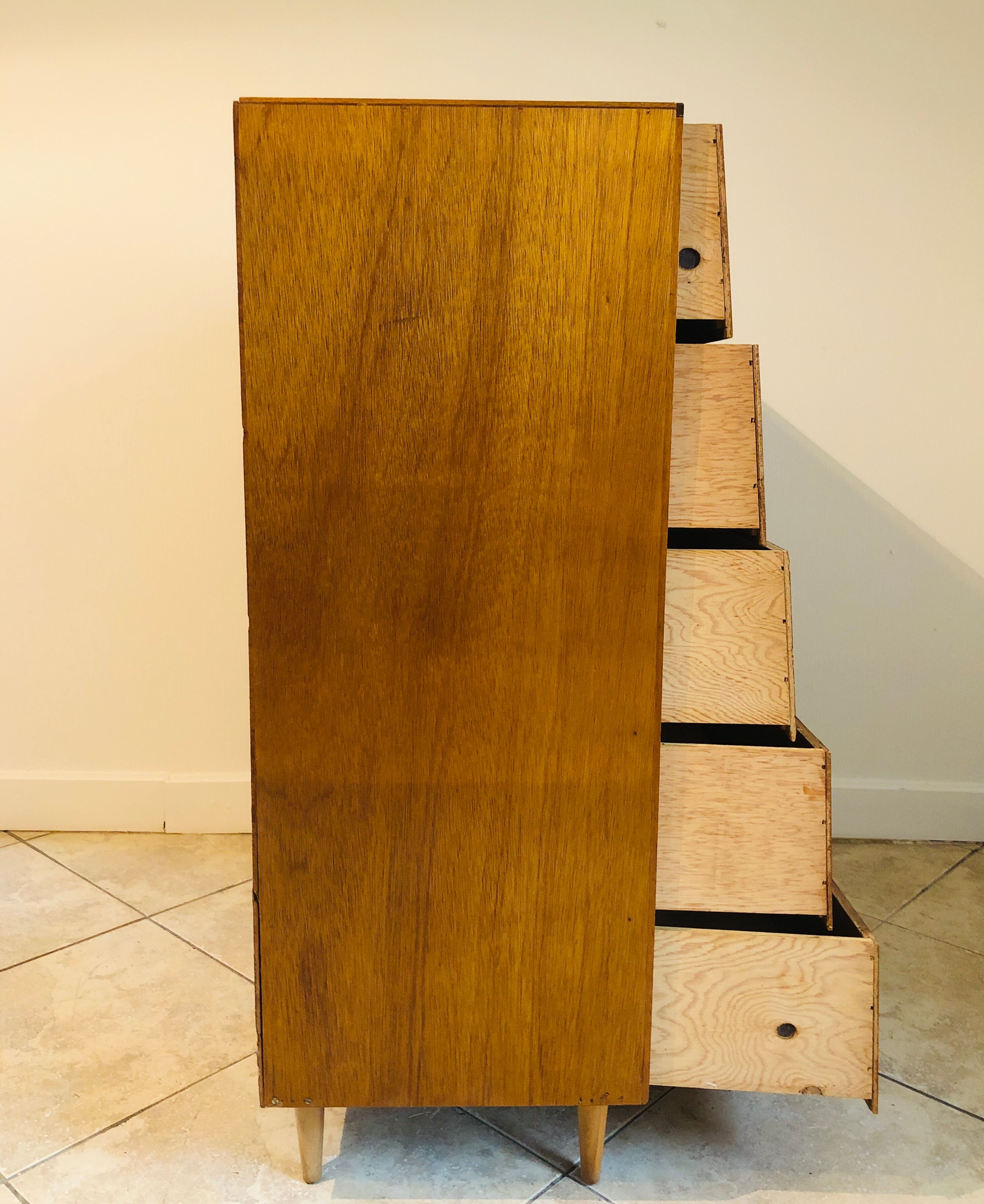 Vintage 5-drawer dresser by BC Furniture 60s