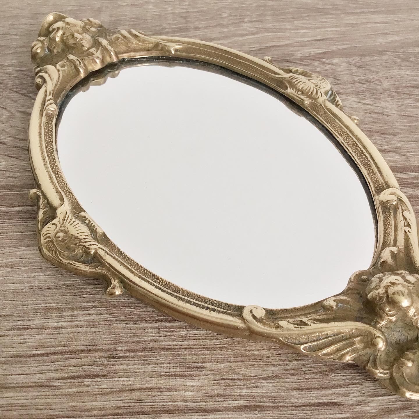 Vintage brass mirror to install