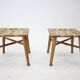 Pair of mid-century beech stools, Czechoslovakia, around 1950s