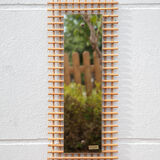 Miroir rotin vintage 33x80cm