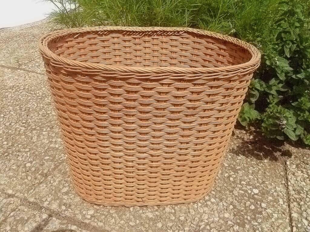 rattan waste paper basket