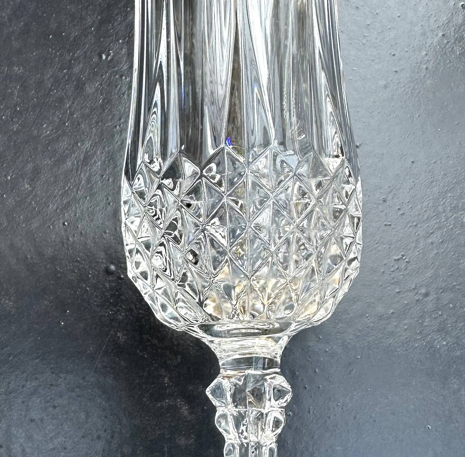 5 Cristal d'Arques champagne flutes, Lonchamp Vintage model