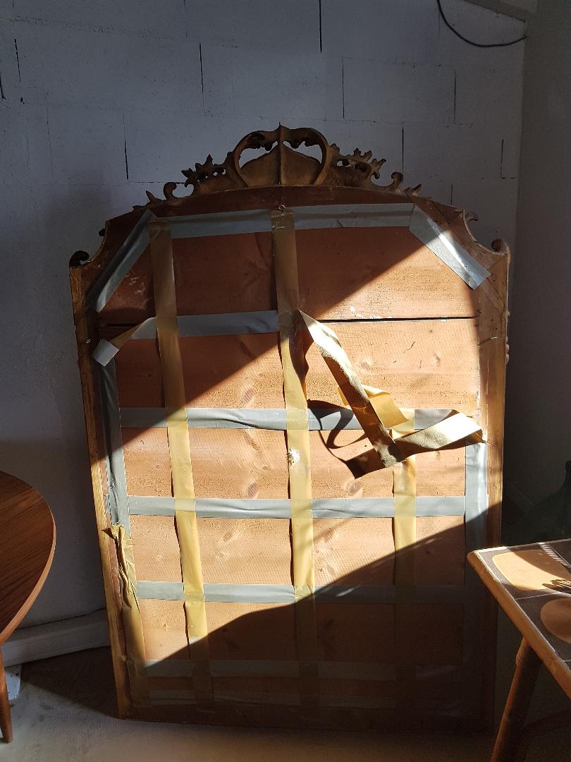 Former mirror gilded with pediment - 153 x 101 - Style Napoleon III