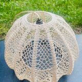 Vintage crochet bohemian pendant light