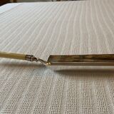 Old silver metal crumb tray