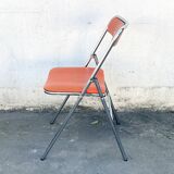 Series of 4 folding chairs brand Souvignet