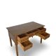 Italian pine wood centre writing desk from the 1960s, a reproduction o