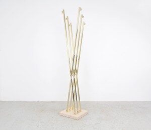 Romeo Rega brass coat rack, 1960s