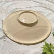 Vintage K&G Luneville "Flore" porcelain deep dish, 1950s, small blue flowers