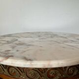 Table d’appont style Louis XVI en bois ,marbre et laiton