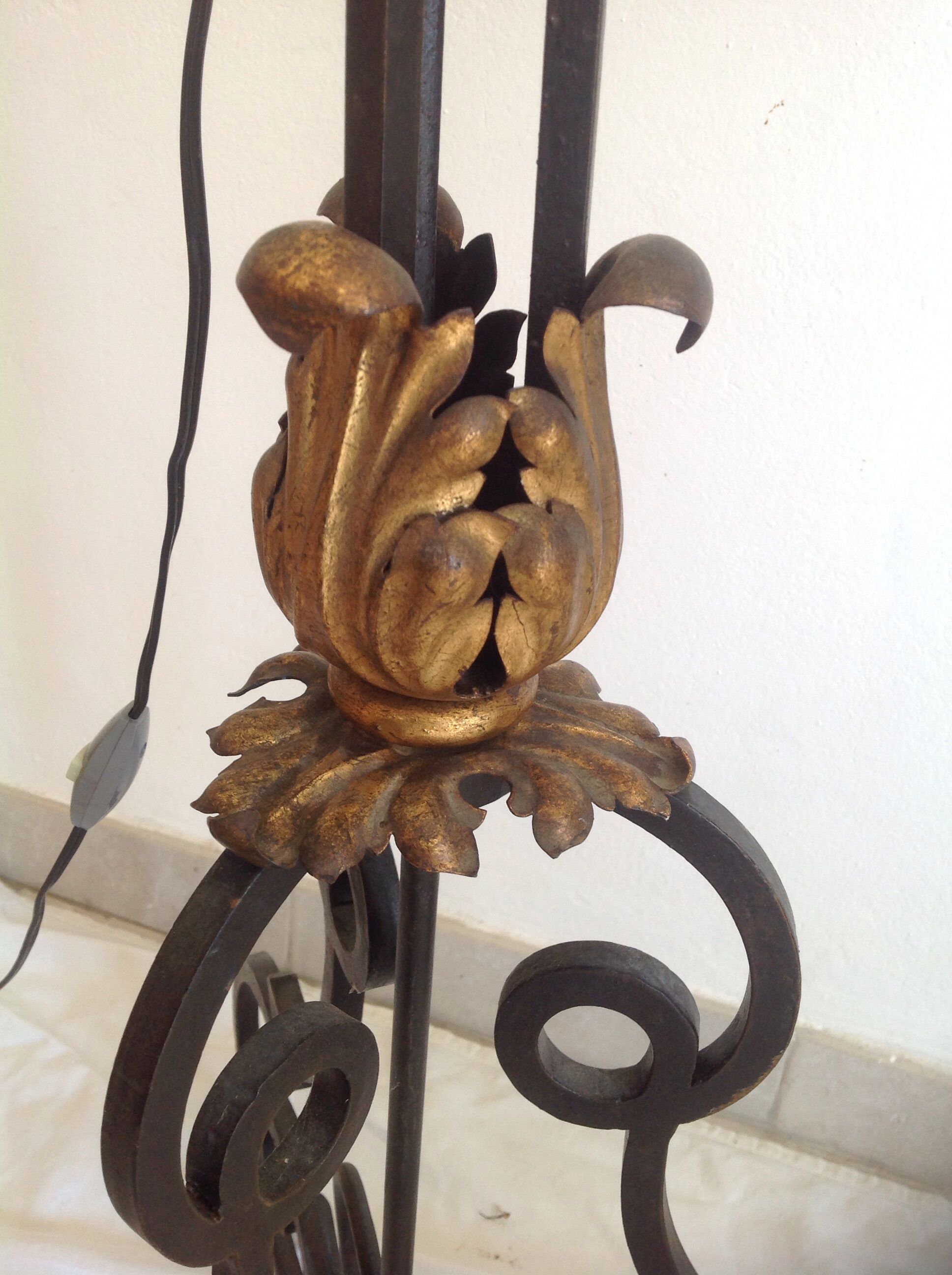 Lamppost in wrought iron