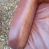 Pair of leather club chairs