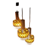 3-light ceiling chandelier RAAK space-age 1970