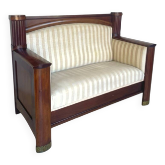 Mahogany Empire style sofa, 1880s/1900s.