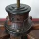 Old wheel hub lamp ~ brutalist art ~ 50's ~ france