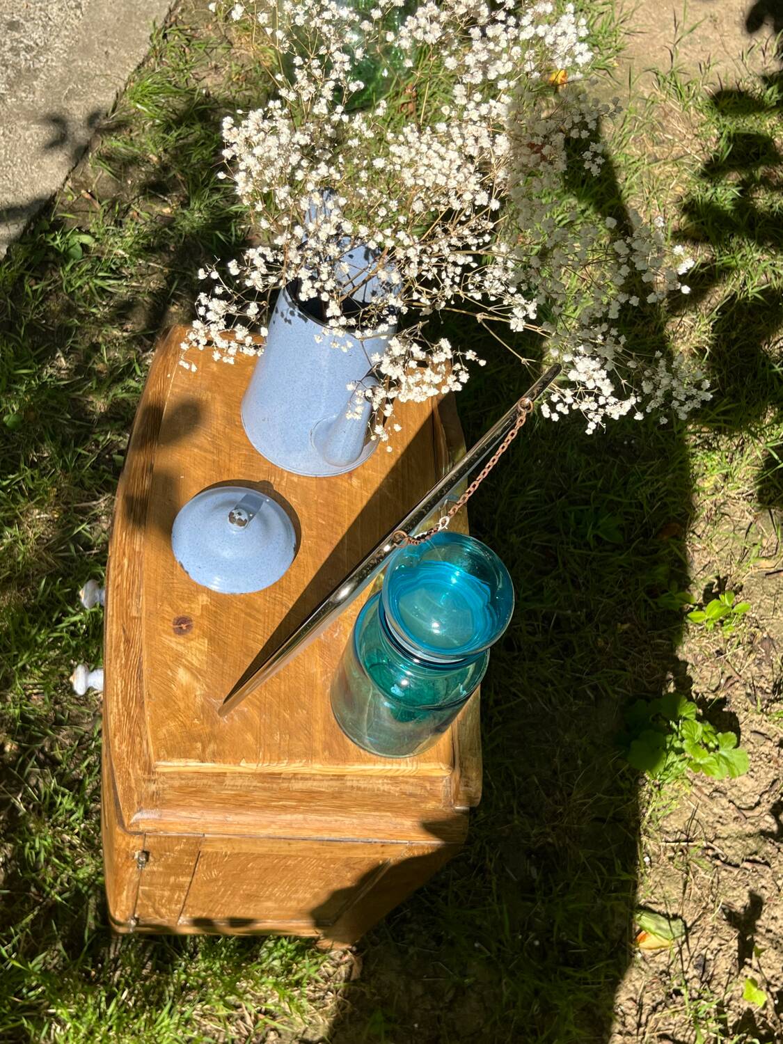 Table de chevet en bois deux portes
