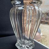 Vase in cut crystal and silver hallmark head of minerva 1st title