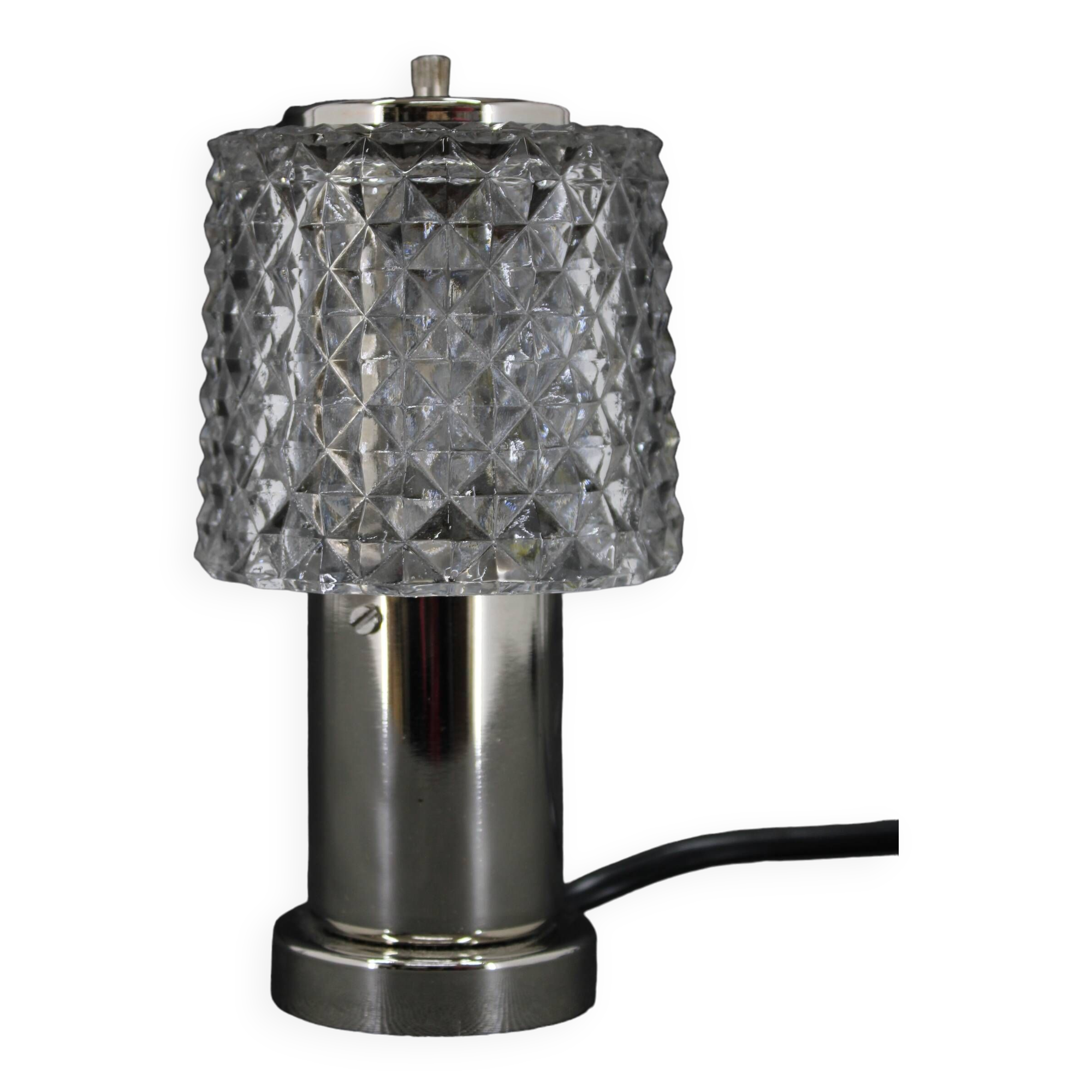 1970s Glass Table Lamp by Kamenicky Senov, Czechoslovakia