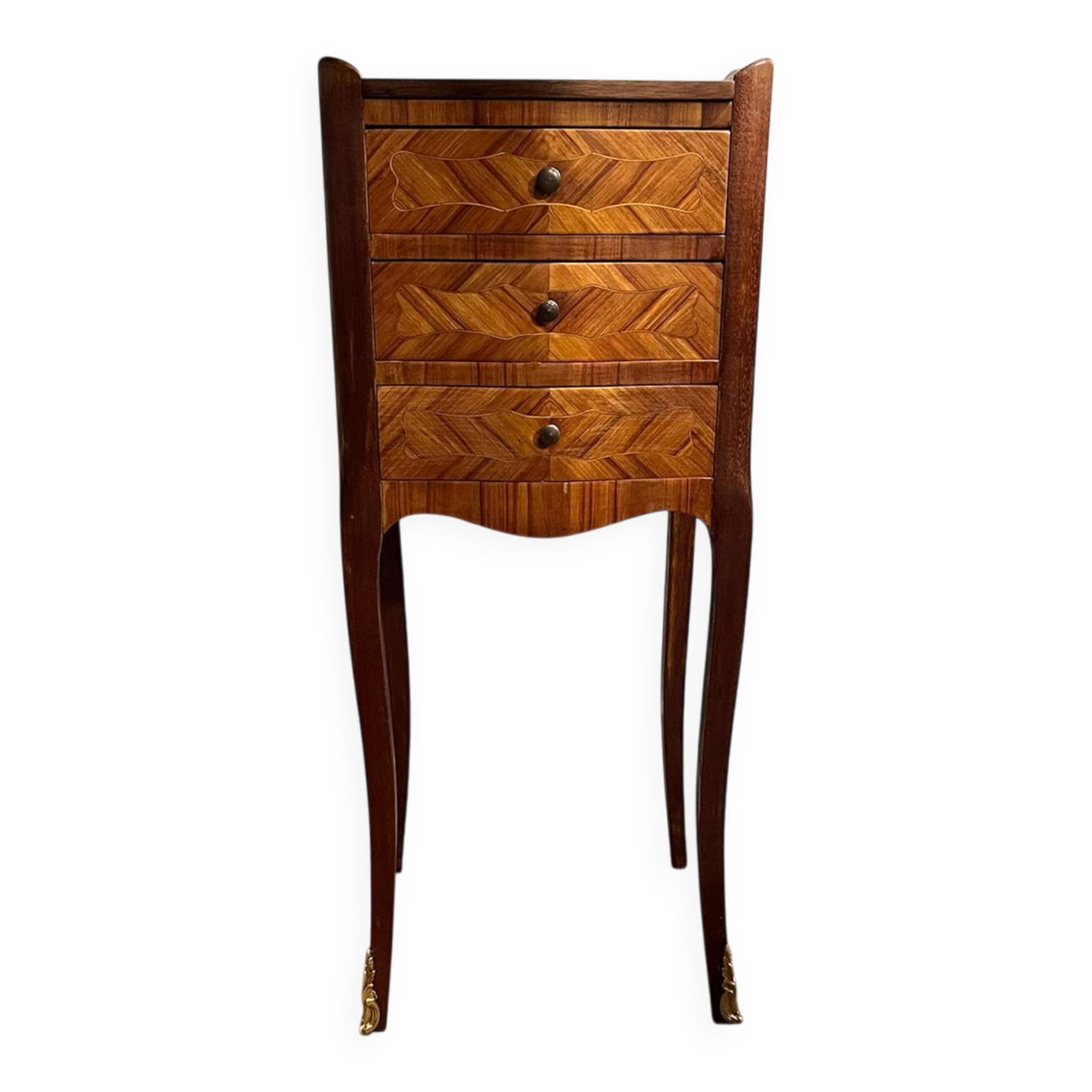 Inlaid bedside table