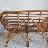 2 seater rattan bench