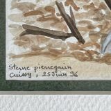 2 aquarelles oiseaux