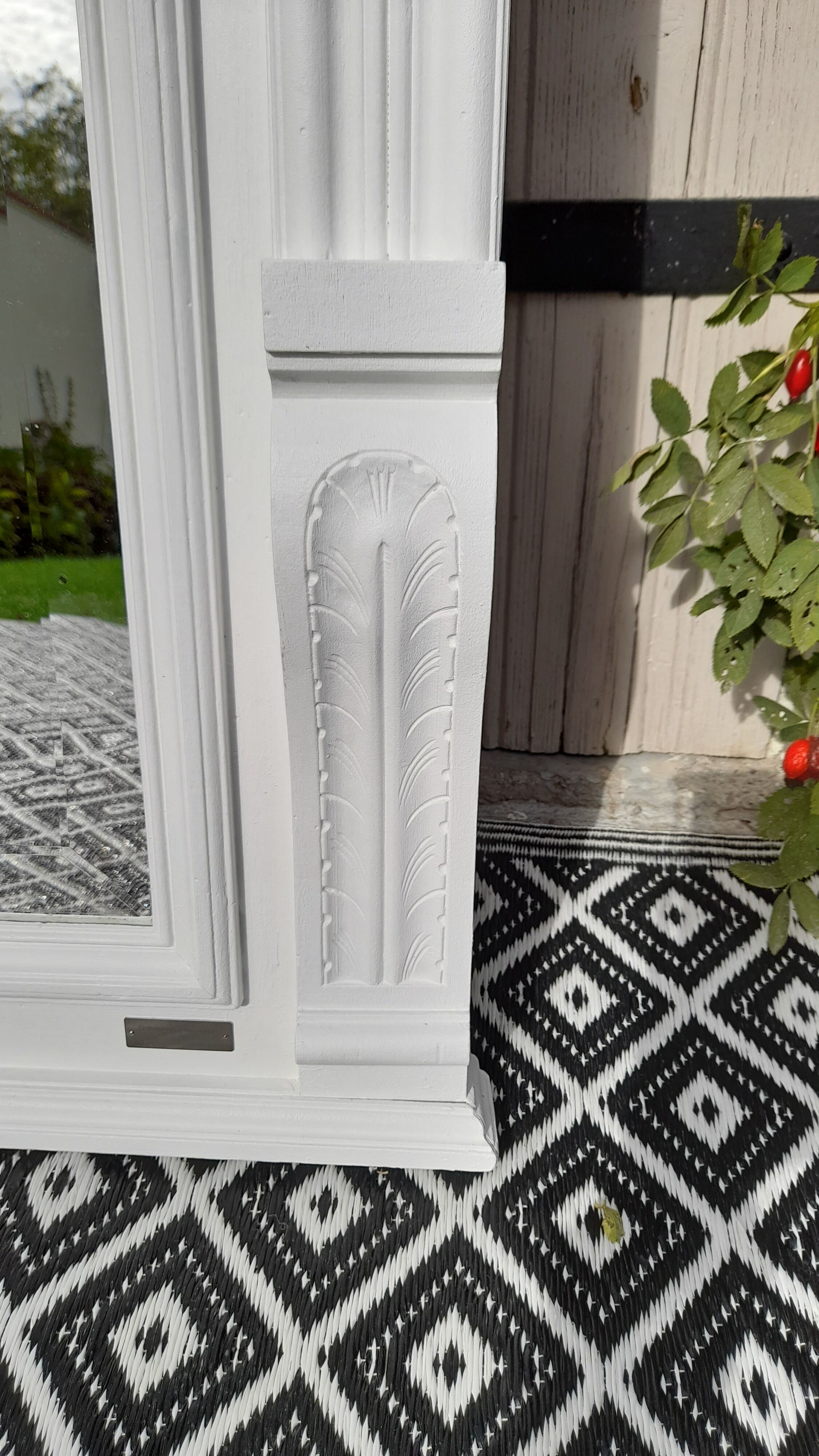 Beveled trumeau mirror