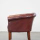 Red cow leather English chesterfield club chair