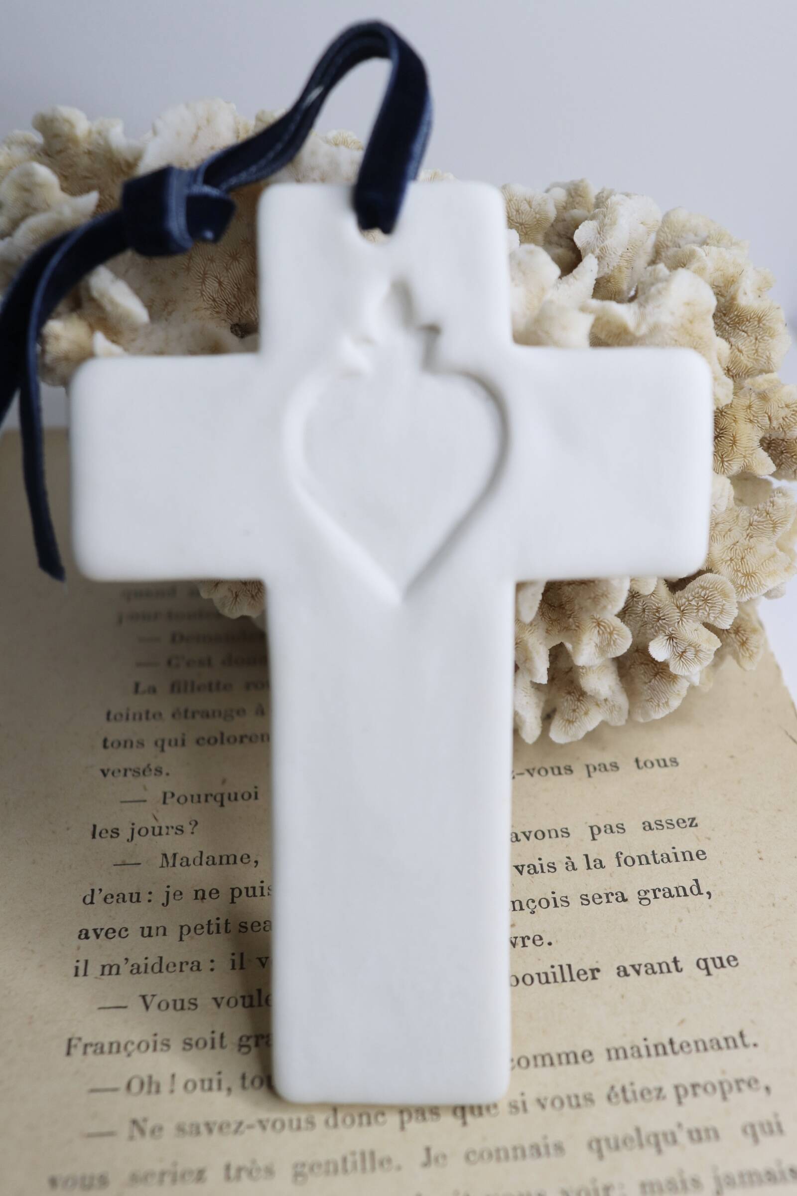 Handcrafted porcelain cross