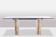 Console, or desk, in glass and travertine. 1980s.