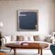 Organic blue-grey canvas 100x80cm